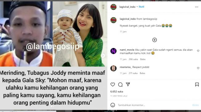 Terbata-bata, Tubagus Joddy Minta Maaf ke Gala Sky Andriansyah: Karena Ulahku, Kamu Kehilangan Orangtuamu