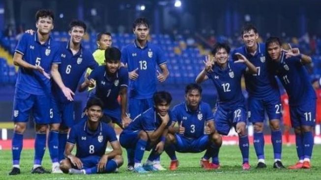 Timnas Thailand U-23 di Piala AFF U-23 2022. (Instagram/@changsuek)