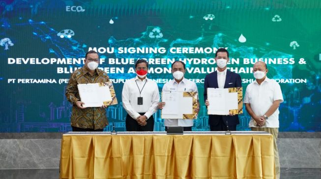 Pertamina, Pupuk Indonesia dan Mitsubishi Corporation Sepakat Kembangkan Bisnis Blue/Green Hydrogen dan Ammonia