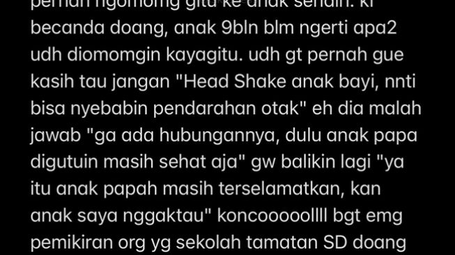 Ibu keluhkan ayah mertuanya tidak becus mengasuh hingga mengejek anaknya. (Twitter/@askrlfess)