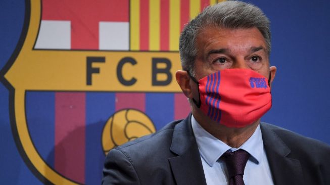 Presiden FC Barcelona, Joan Laporta. [LLUIS GENE / AFP]