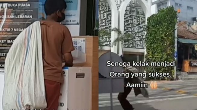 Bertelanjang Kaki, Bocah Penjual Jajan Terekam Masukkan Uang Sedekah ke Kotak Amal, Posisi Tangan Jadi Sorotan