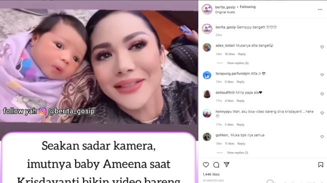 Baby Ameena dan Krisdayanti (instagram.com)