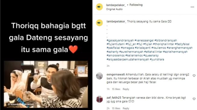 Thariq Halilintar girang ketemu Gala (instagram.com)