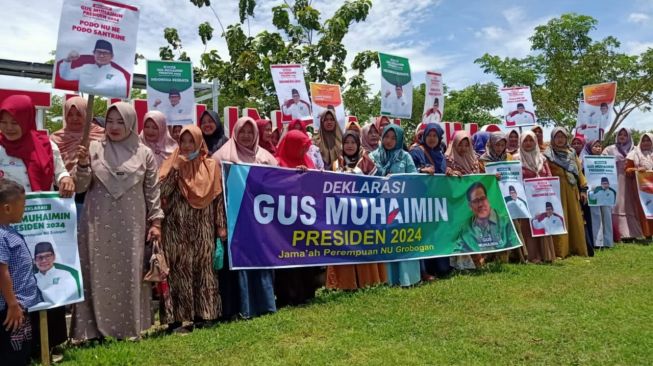 Jamaah Perempuan NU Grobogan Deklarasi Dukung Gus Muhaimin Maju Capres 2024