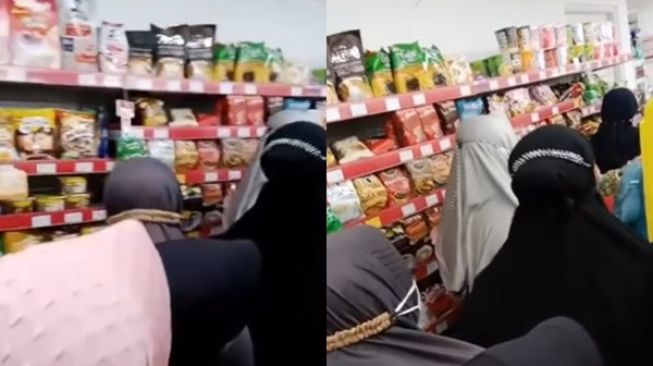 Viral Emak-emak Antre di Minimarket Pagi-pagi Demi Minyak Goreng, Warganet: Pada Minum Minyak Kali Ya?