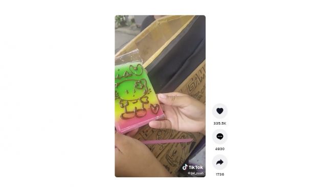 Penjual es jago gambar, keren. [TikTok]