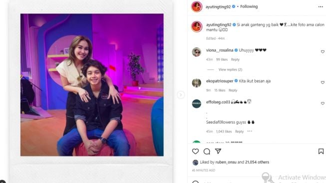 Ayu Ting Ting dan putra Eko Patrio (instagram.com)