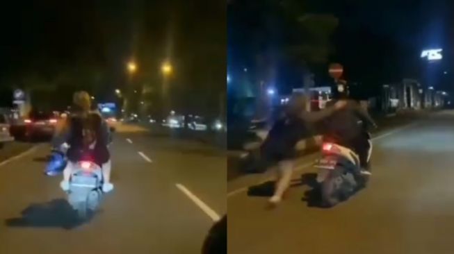 Viral Cewek Ngamuk pas Bonceng Motor, Buang Helm lalu Nekat Lompat, Malah Panen Cibiran, Kenapa?