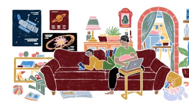 Google doodle Hari Perempuan Internasional. [Google]