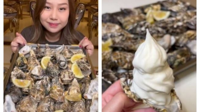 Es krim oyster Sisca Kohl (TikTok @siscakohl)