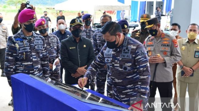 KSAL Laksamana Yudo Margono Janji Lengkapi Sarana Prasarana di Lanal Lampung