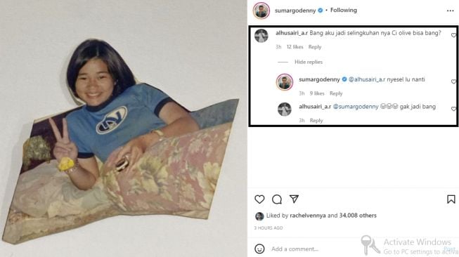 Denny Sumargo posting foto Olivia Allan saat masih kecil (instagram.com)