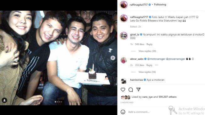 Raffi Ahmad bagikan foto jadul Gisel dan Gading Marten (instagram.com)