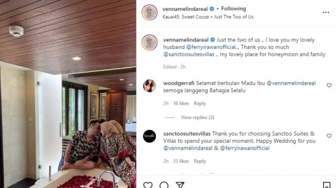 Momen bulan madu Venna Melinda dan Ferry Irawan (instagram.com)