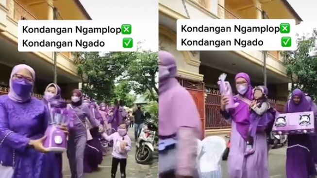 Terpopuler: Rombongan Wanita Tampil Serba Ungu di Kondangan, Bridesmaid Boleh Pilih Gaun Sendiri