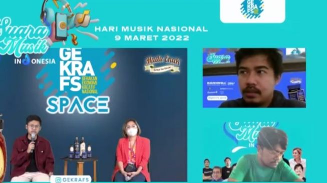 Pegiat Musik di acara virtual Gekraf, Rabu (9/3/2022) 