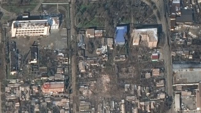 Gambar satelit kerusakan Mariupol, Ukraina. [Space.com]