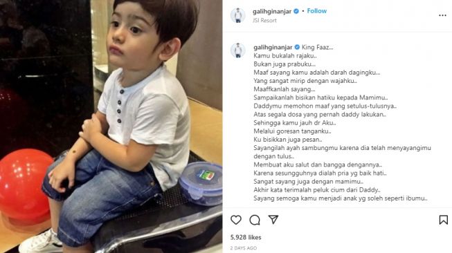 Postingan Galih Ginanjar (instagram.com)