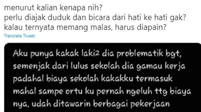 Curhat Punya Kakak Problematik Tak Mau Kerja, Selalu Pakai Kekerasan Hingga Aniaya Keluarga, Bikin Resah!