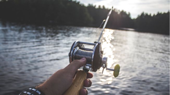 Bukan Pancing Biasa, Pria Tangkap Ikan Pakai Alat Anti Mainstream, Aksinya Tuai Pujian