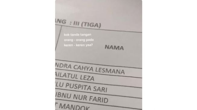 Insecure Lihat Tanda Tangan Teman, Ternyata Mirip Hewan sedang Ngakak