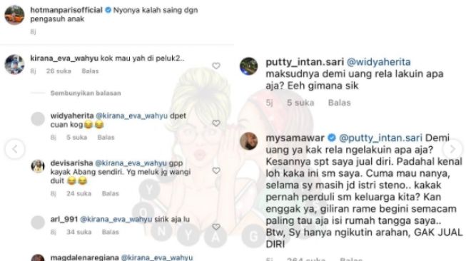 Mawar AFI semprot sepupu eks suami [Instagram/@nyonya_gossip]