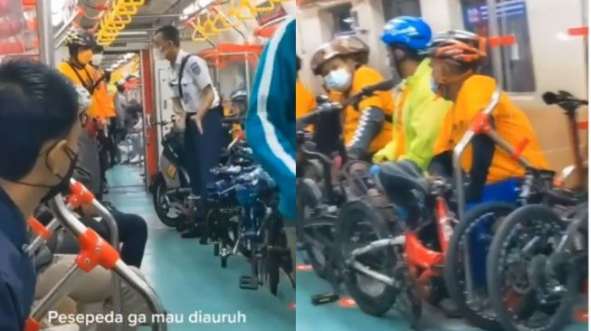 Viral Rombongan Pria Bawa Sepeda Penuhi Gerbong Kereta, Pas Ditegur Tak Mau Pindah, Publik: Arogan dan Banyak Gaya