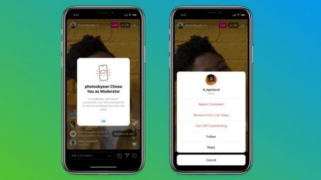 Fitur baru Instagram,  moderator saat siaran langsung. [Antara]