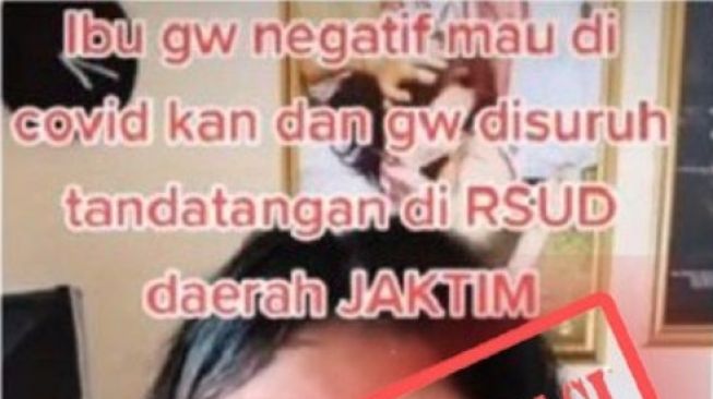 CEK FAKTA: Viral Cewek Ngaku Dipaksa Tanda Tangan Agar Sang Ibu 'Dicovidkan', Benarkah?