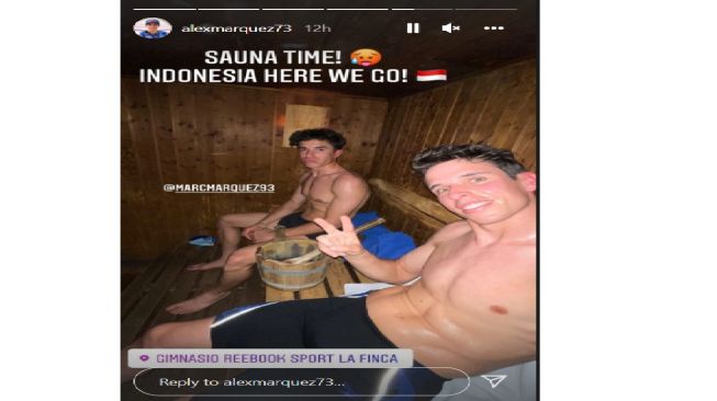 Alex Marquez dan Marc Marquez sauna di Spanyol guna bisa beradaptasi dengan cuaca di Mandalika (Instagram)