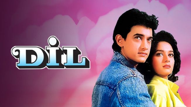 Poster film Dil, yang dibintangi Aamir Khan dan Madhuri Dixit. [Instagram]