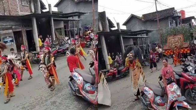 Viral Pernikahan Bawa Seserahan Mobil, Pengantin Pria Diarak Naik Kuda (instagram/@terangmedia)