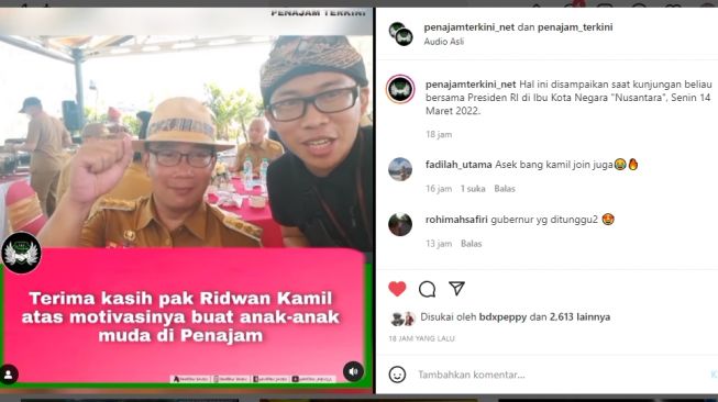 Tangkapan layar video. [Instagram/@penajamterkini_net]