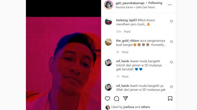 Tangkapan layar video GPH Paundrakarna di Instagram. 