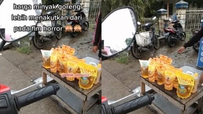 Viral Wanita Beli Minyak Goreng di Emperan, Auto Teriak Pas Dengar Harganya: Gila!