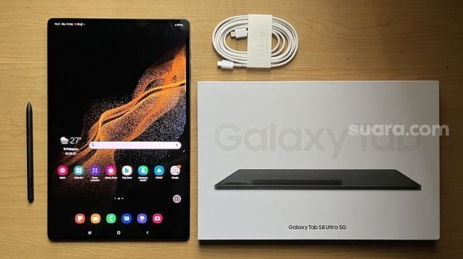 Samsung Galaxy Tab S8 Ultra. [Suara.com/Dicky Prastya]