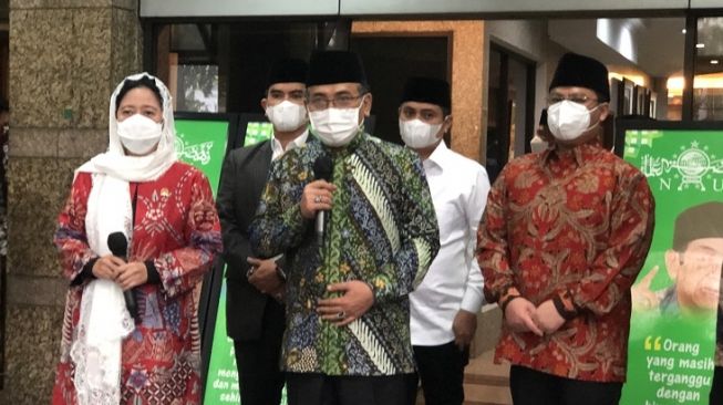 Puan Maharani Sambangi Kantor PBNU Temui Gus Yahya, Bahas Hal Ini