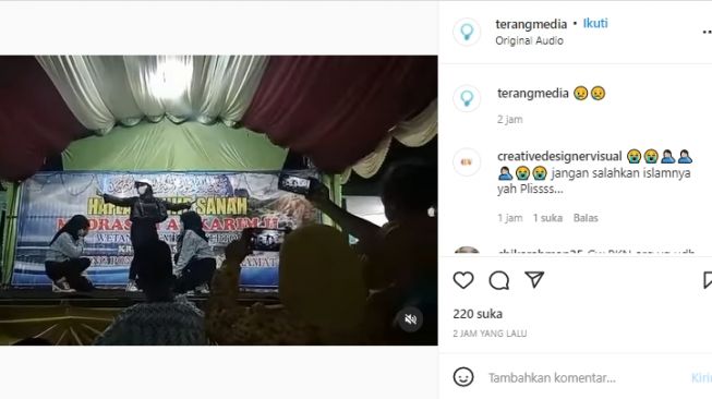 Miris! Viral Tiga Bocah Perempuan Joget TikTok di Acara Madrasah Al-Karim II Pasuruan