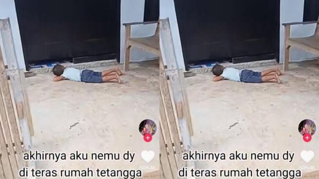 Viral Bocah Numpang Nonton TV dari Bawah Pintu Tetangga, Reaksi Warganet Mengejutkan