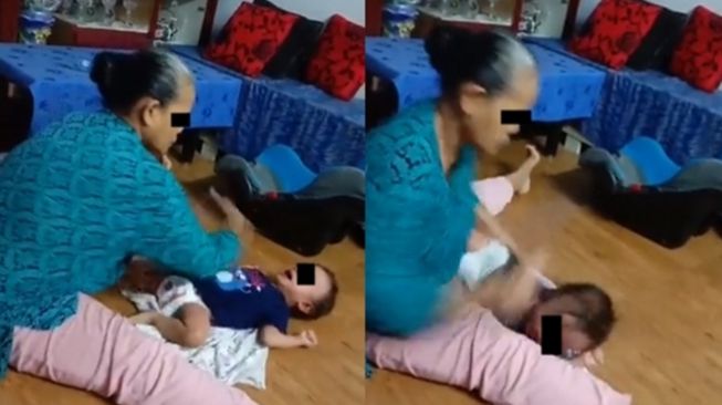 Tega Banget! Pengasuh Aniaya Bayi Cuma Karena Rewel Saat Dipakaikan Baju, Videonya Viral