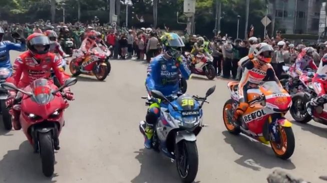 Deretan Motor yang Dipakai Marc Marquez dkk saat Parade di Jakarta, Mulai dari Suzuki Gixxer hingga Ducati Panigale