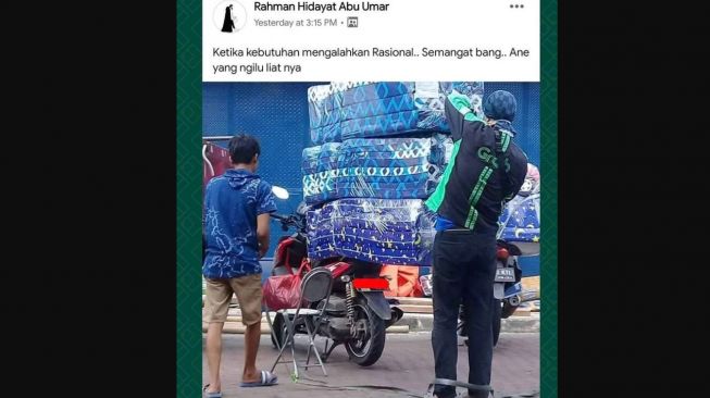 Masih ada mobil pikap, kenapa harus ojol yang harus bawa (Instagram)