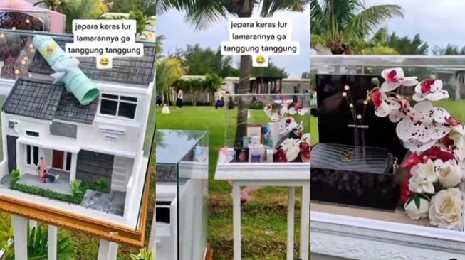 Gak Tanggung-tanggung, Lamaran di Jepara Sampai Bawa Seserahan Sertifikat Rumah dan Tas Mewah: Keras Lur!