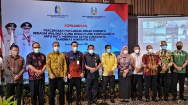 Amson Padolo Hadiri Rakernas Indonesia Satu Data di Surabaya