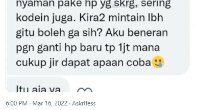 Cewek Dikasih Uang 1 Juta dari Pacar Karena Hal ini, Malah Minta Lebih, Auto 'Dirujak' Publik