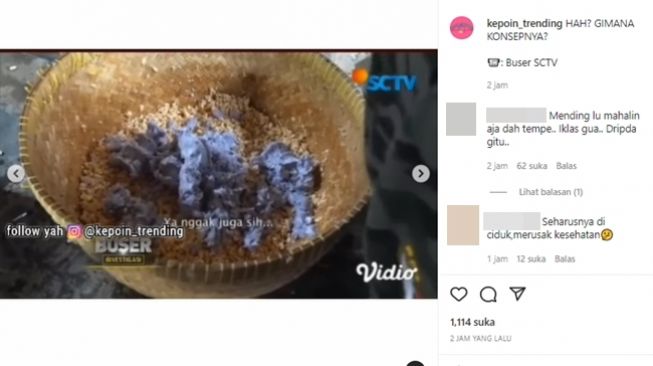 Perajin tempe curang mengoplos kacang kedelai dengan bubur kertas. (Instagram/@kepoin_trending)