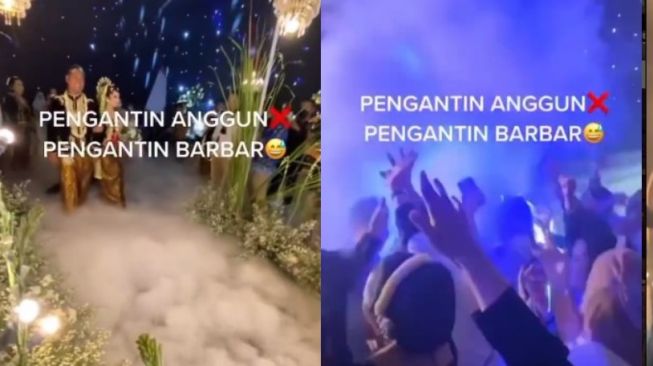 Beda dari Hajatan Biasa, Pengantin Ini Adakan 'Jedag-Jedug' Bak Dugem di Acara Resepsi