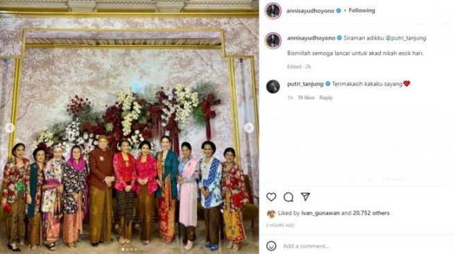 Pandji Pragiwaksono Soroti Megawati Soekarnoputri, Bikin Pangling Penampilan Annisa Pohan di Siraman Putri Tanjung