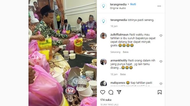 Viral Acara Kenduri Dapat Berkat Minyak Goreng, Warganet Curiga yang Punya Hajat Orang Dalam